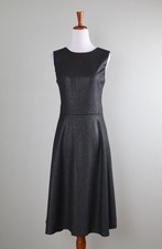 LAUREN RALPH LAUREN $129 Metallic Sheen Sleeveless A-Line Swing Dress Size 8