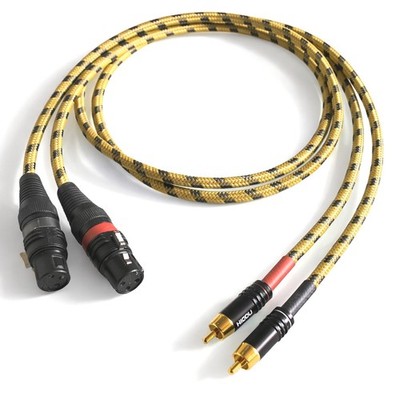 Sommercable -Classique- HighEnd Adapterkabel - XLR-Buchse auf Cinch - Gelb