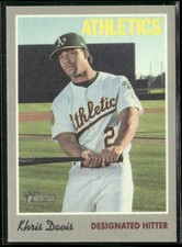 2019 Topps Heritage #13 Khris Davis 1970 Cloth Stickers
