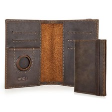 Full Grain Leather Passport Holder for 2 RFID Blocking Travel Passport Wallet...