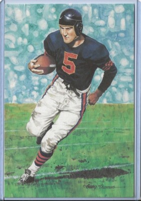 1990 George McAfee Goal Line Art Postcard Unsigned - Series 2 Two