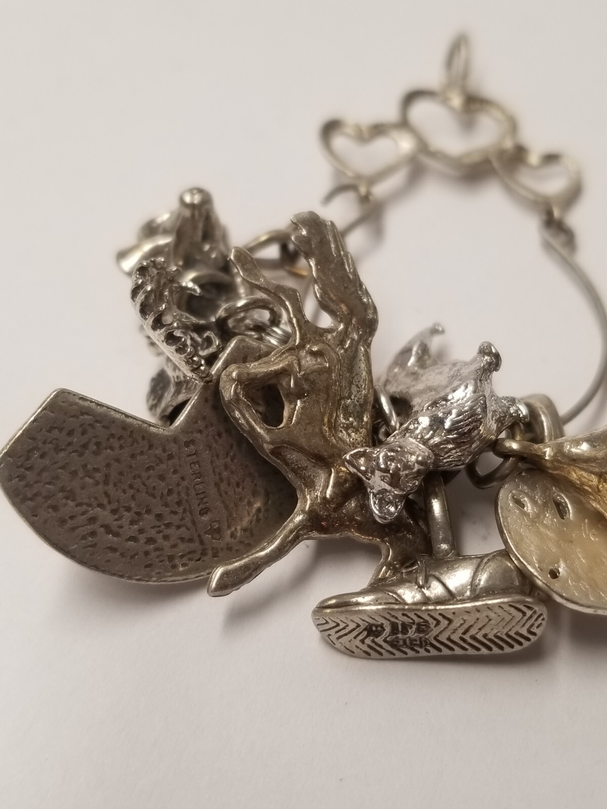 Handmade Solid Sterling Silver Multi Charms Penda… - image 5