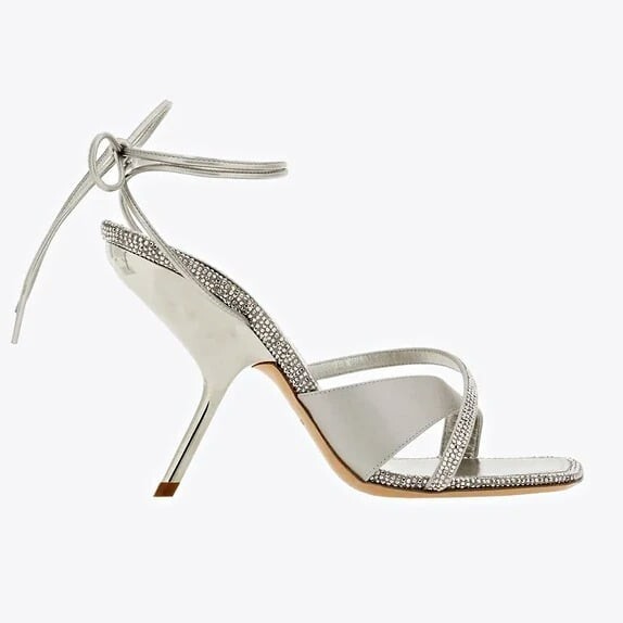 サンダル・ミュール Ferragamo Florenza Crystal-Embellished Slingback Heel Ferragamo Women's Allegra Embellished High Heel Sandals Size