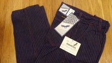 VTG Girls Maverick Blue Bell Striped Denim Blue Jeans 10 R NOS USA Made 22 x 28