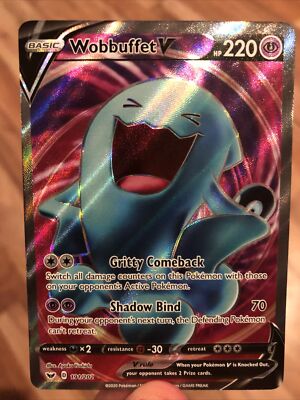 wobbuffet v pokemon card value Wobbuffet V Full Art - 191/202 - Sword & Shield
