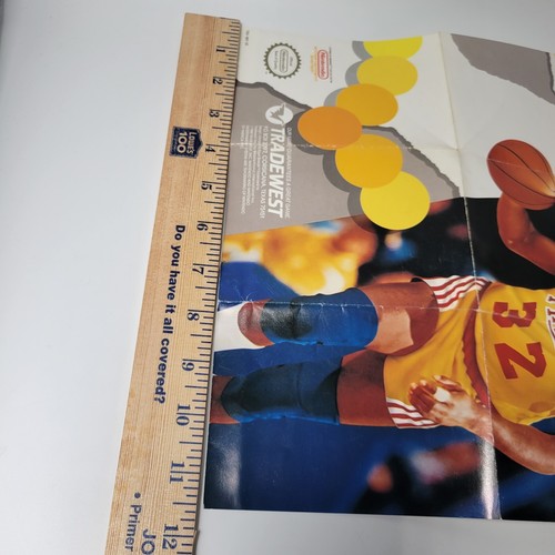 VTG Nintendo NES Magic Johnson Fast Break Video Game Coming Soon Poster Ad 1989 - Picture 7 of 9