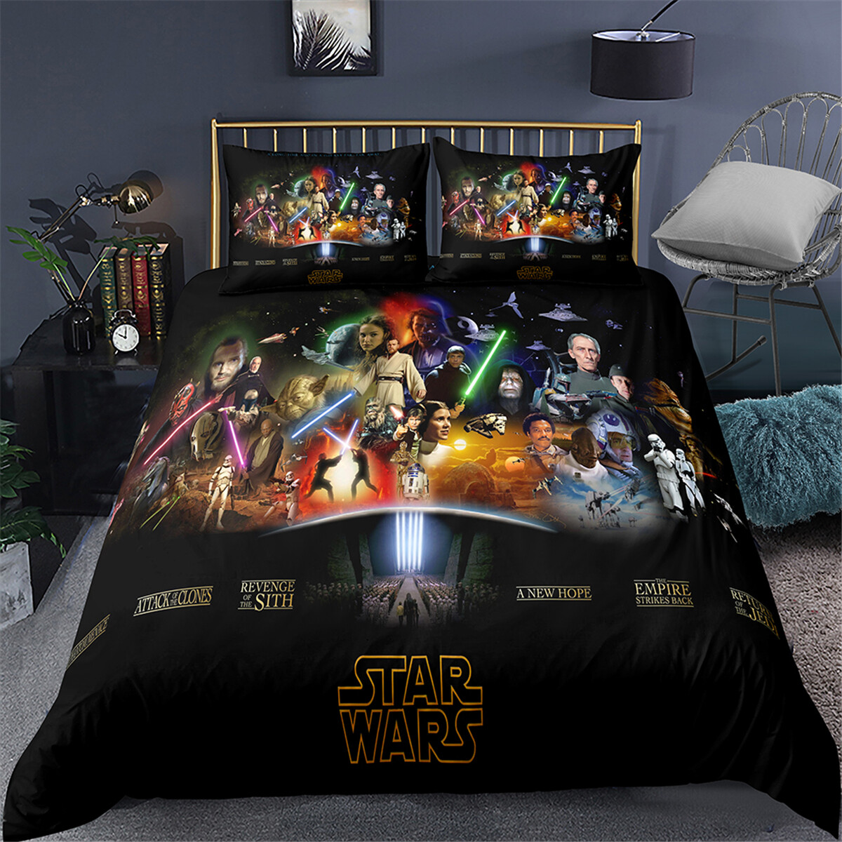 Duvet Quilt Cover Set Pillowcase Bedding Double Single King Super King Star  Wars