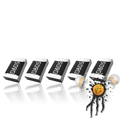 5 x SMD Widerstand Resistor ±1% 0.125W 125mW 0805 Bauform SMD 33 Werte 1Ω-1MΩ