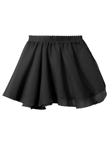 Girls Pull-On Wrap Skirts Classic Chiffon Ballet Dance Mini Skirt with Tie Waist - Picture 32 of 146