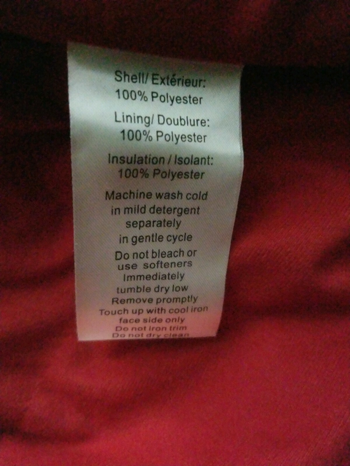 Women's Core 365 Coat/Jacket ~ UTK Warm Logik Technology ~ Red Sz: MED