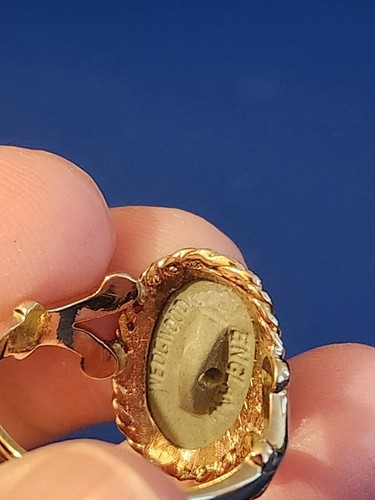 14K YELLOW GOLD WEDGEWOOD CAMEO RING SIZE 7.5 - Imagen 3 de 4