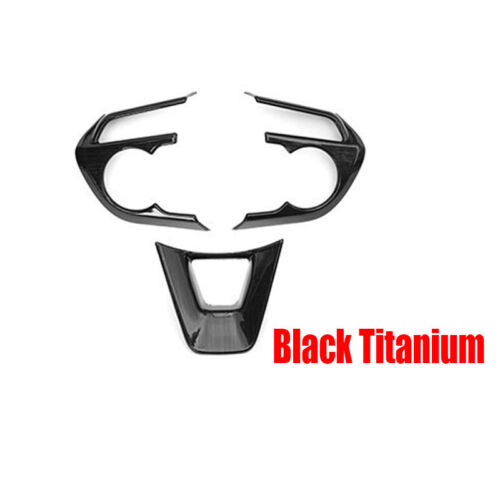 For Toyota RAV4 2019-2024 Black Brushed Interior Steering Wheel Frame Cover Trim - Picture 6 of 8