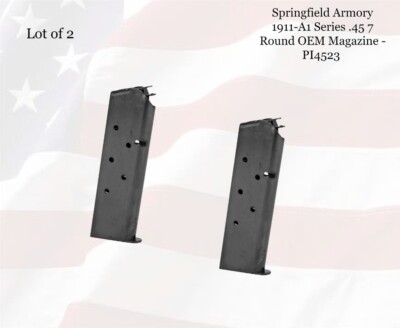LOT of (2) Springfield Armory 1911-A1 Series .45 7 Round OEM Magazine - PI4523