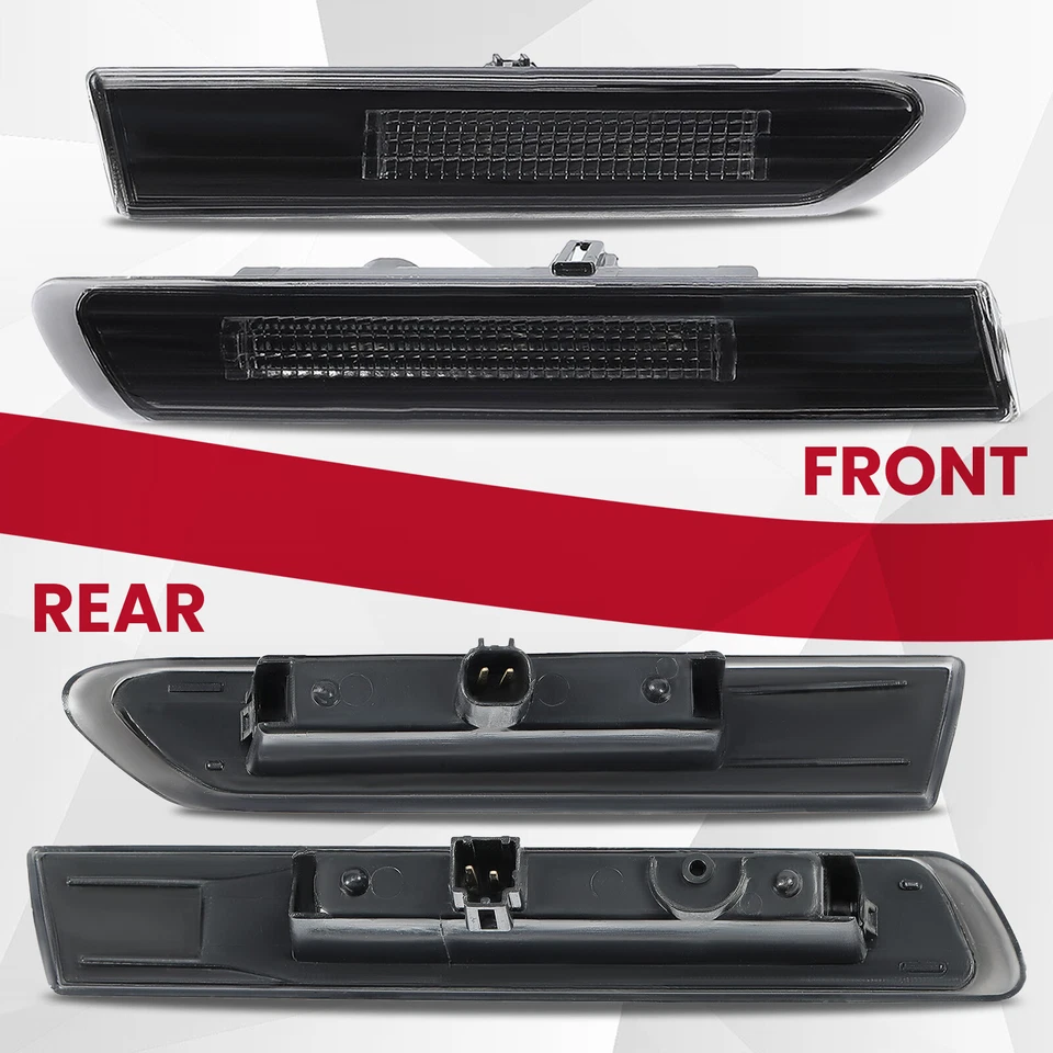 Luces de señalización LED ahumadas delanteras + traseras 4 piezas lámparas para Acura TL 2004-2008 Foto 2 de 4