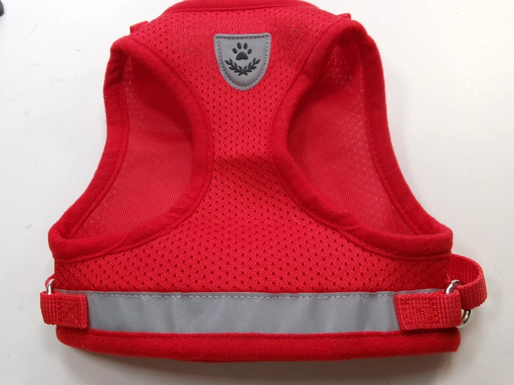 Dog Harness. Adjustable. Reflective strip. Cool Comfortable Mesh Size Red   A2
