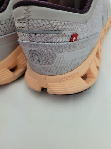 On Cloud X Silver Almond Peach Athletic Running Shoes Sneakers Women’s Size 8.5 - Picture 9 of 13