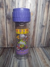 Vtg Playtex Nurser Flat Top Drop In 8oz Baby Bottle W/ Lid Kittens Bikes 90s
