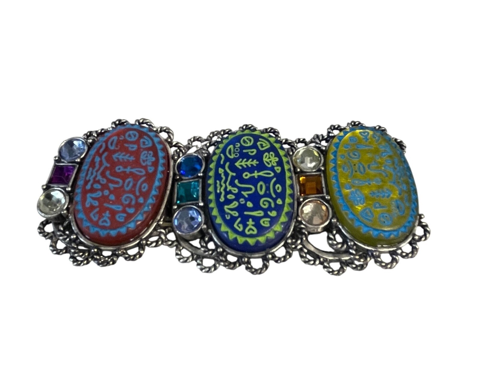 Chico's Luxor Multicolor Oval Stretch Statement B… - image 1