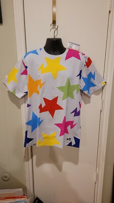 Bape Sta Pattern Relaxed Fit Multi Color Star Tee Size XL