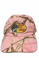 Bass Pro Shops Kids Hat Pink Camo Cap W/ Elastic Strap Hunting Fishing One Size