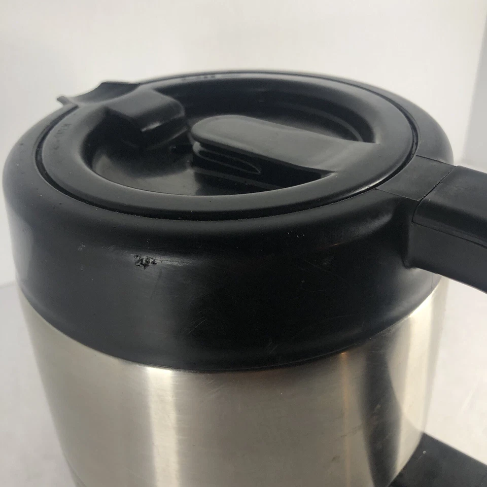 Thermos 10杯保温咖啡玻璃水瓶黑色盖子替换件不锈钢 — 第 3/4 张图片
