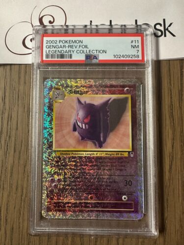 PSA 7 - Pokemon GENGAR 11/110 Reverse Holo - LEGENDARY COLLECTION - Fireworks