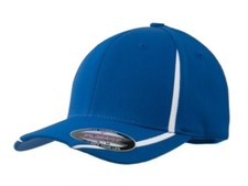 Sport-Tek Flexfit Performance Colorblock Cap  Medium Blue  size S/M