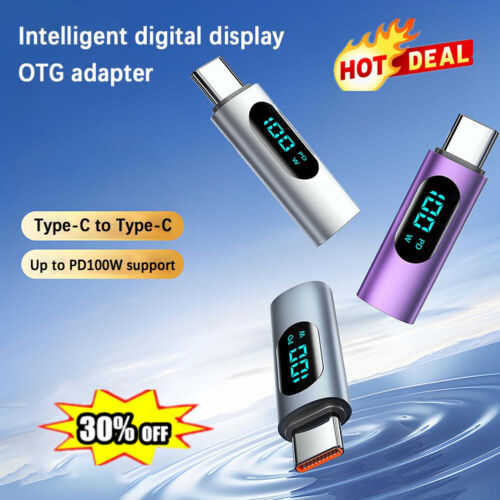100W Digital Display Type-c OTG Adapter Für Iphone15 - Bild 1 von 15