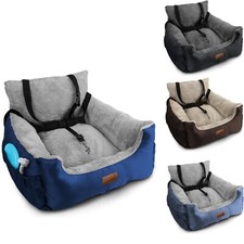 Furdreams Dog Car Seat Plush & Cosy Pet Car Booster Seat with Storage Pocket