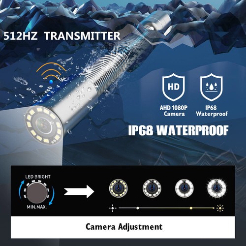 30M Pipe Inspection Camera Sewer Drain with 512HZ Transmitter 10inch 1080P DVR - Picture 10 of 14