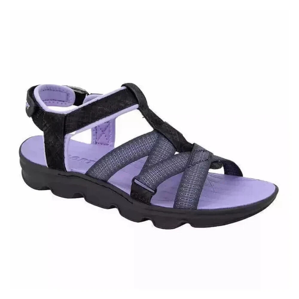 APL Jsport Kaia Sandalo Donna Nero con Cinturino Nero Viola Taglia 11