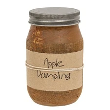 NEW PRIMITIVE FARMHOUSE JAR CANDLE APPLE DUMPLING USA 16 Oz Fresh Baking Rustic