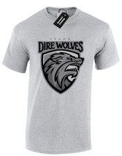 DIREWOLVES LOGO MENS T SHIRT TYRION GAME OF THRONES FAN INSPIRED BADGE GIFT IDEA
