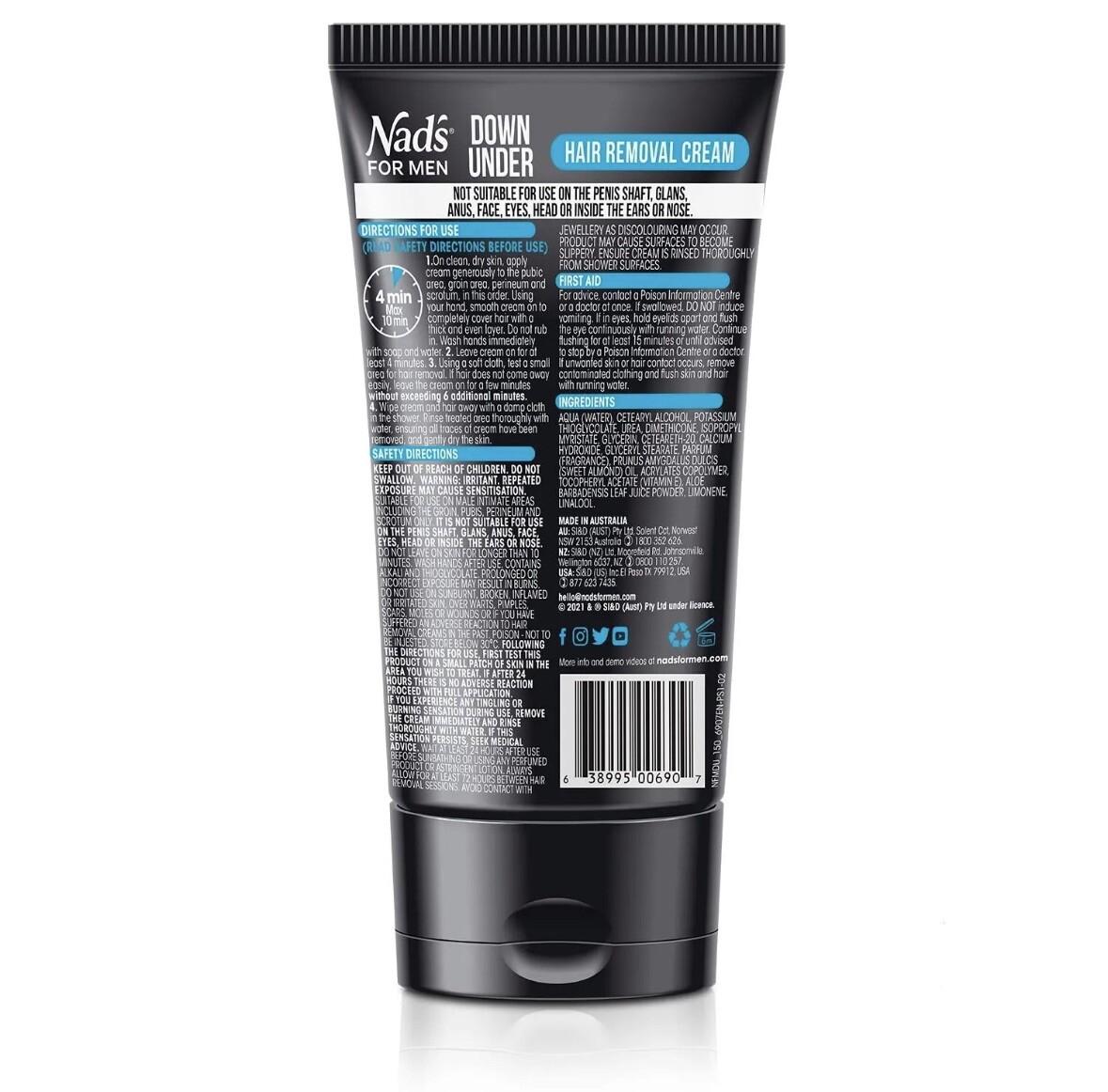 Nad'S For Men Intimate Hair Removal Cream For Men Easy & Painless
