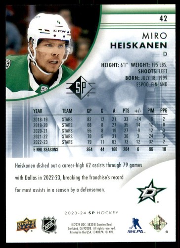 2023-24 SP HOCKEY BASE CARDS BLUE VARIANT - PICK FROM LIST - U PICK - Picture 84 of 200