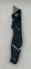 KOBALT Quick Button  Folding Lockback UTILITY KNIFE BOX CUTTER(607963)