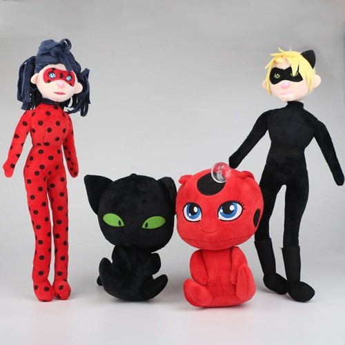 Miraculous Ladybug En Peluche Plagg Et Tikki Chat Noir