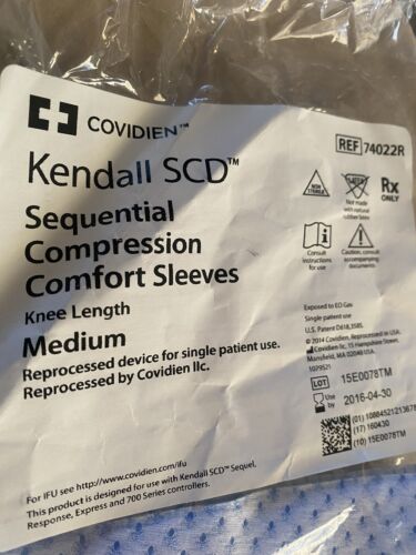 KENDALL SCD Maniche comfort a compressione sequenziale ginocchio medio 74022 scatola da 5 - Foto 3 di 4