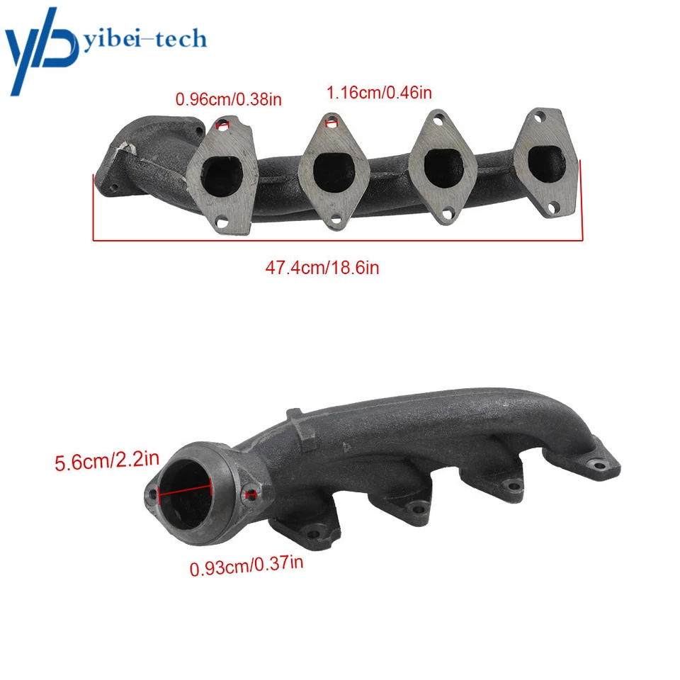 Coletor de escape lateral de passageiros e gaxeta para Ford F150 F250 F350 Expedition 5.4L - Imagem 2 de 4