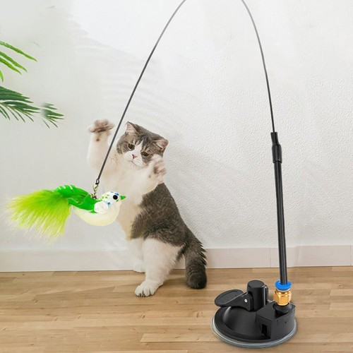 Cat Simulation Bird Interactive Toys Feather Bird with Bell Cat Stick Funny Toys