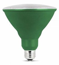 LED 7 watt 100 watt equivalent PAR38 Light Bulb, Green LED 