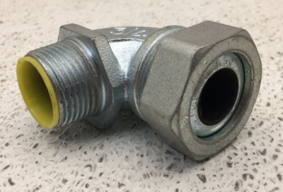 3793-6 RACO 3/4 INCH 90 DEGREE MALLEABLE IRON CORD GRIP CONNECTOR