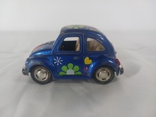Volkswagen Die-cast 1967 Classical Blue Beetle 3 3/4" Toy Friction Car ByKinsfun