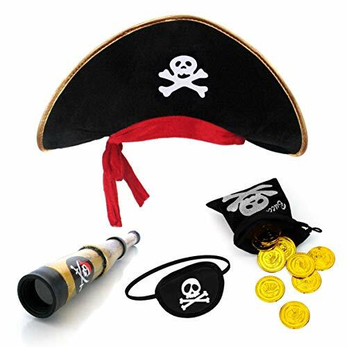 papapanda Pirata Cappello Toppa Dell'occhio Capitano Telescopio Borsa (y8B)
