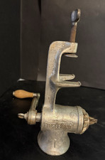 Vintage Universal No. 1 Hand Crank Meat Grinder with one blade made in USA.