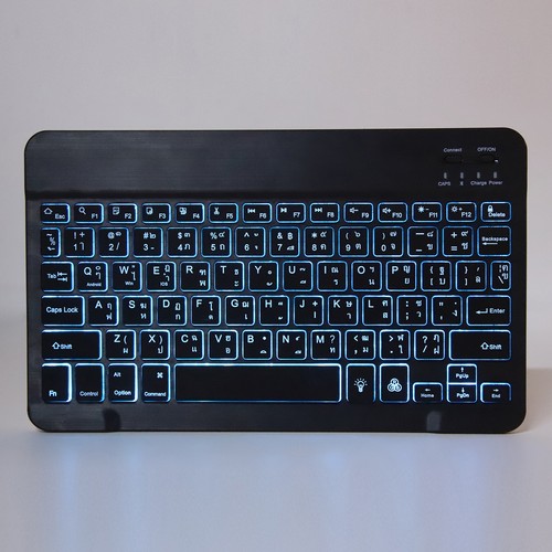 Wireless BT Keyboard 10in With RGB Backlight Square Keycap For Phone Tablet DOB - Picture 9 of 21