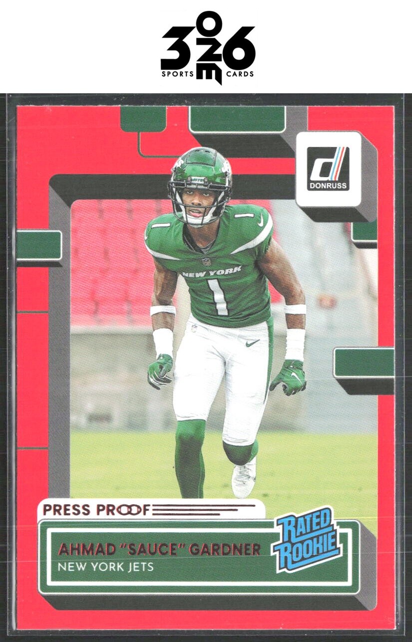 Ahmad "Sauce" Gardner 2022 Donruss Red Press Proof #328 RC