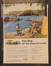 Sinclair Gasoline & Oil First Stop For The Great Outdoors Vintage Print Ad 1969