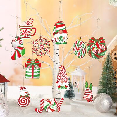 36 piezas de adornos para árbol de Navidad, decoración navideña