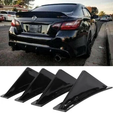 For Nissan Altima Gloss Black Rear Bumper Diffuser Spoiler Splitter Lip Shark US